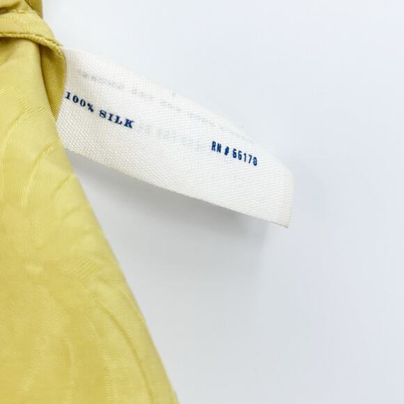 Leifsdottir Anthropologie 100% Silk Ruffle Blouse Gold Floral Texture Womens 0 - Picture 7 of 11